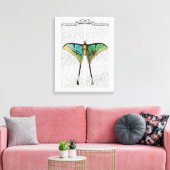 Lebendige Butterfly Leinwanddruck (Insitu (Wohnzimmer))