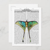 Lebendige Butterfly Postkarte (Vorne/Hinten)