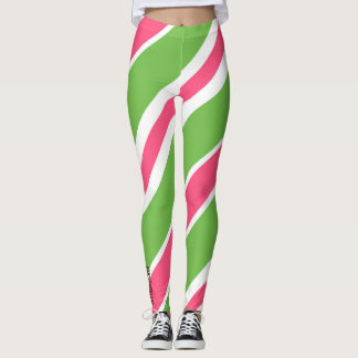 Lebendige Candy Stripe Abstract Leggings