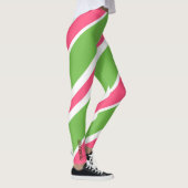 Lebendige Candy Stripe Abstract Leggings (Rechts)