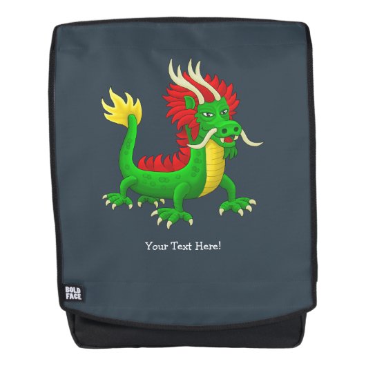 Lebendige chinesische Drachenillustration Rucksack (Vorderseite)