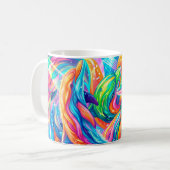 Lebendige Delfin-Traumlandschaft – Psychedelischer Kaffeetasse (Vorderseite Links)