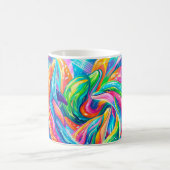 Lebendige Delfin-Traumlandschaft – Psychedelischer Kaffeetasse (Mittel)