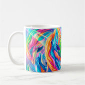 Lebendige Delfin-Traumlandschaft – Psychedelischer Kaffeetasse (Links)