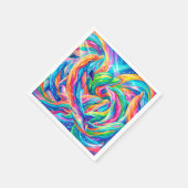 Lebendige Delfintraumlandschaft – psychedelisches Serviette (Ecke)