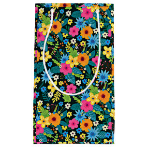 Lebendige Ditsy-Blumen Blumenmuster Design-43785 Kleine Geschenktüte