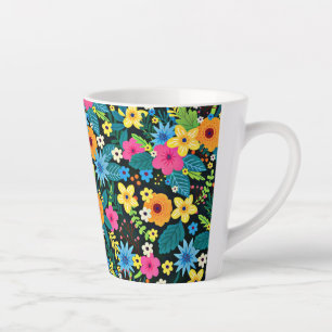 Lebendige Ditsy-Blumen Blumenmuster Design-43785 Milchtasse