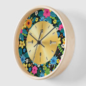 Lebendige Ditsy-Blumen Blumenmuster Design-43785 Uhr (Winkel)