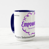Lebendige Dopamin-Dekoration Empowered IWD 2026 Tasse (Vorderseite Links)