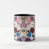 Lebendige, edelsteinfarbene Floralsymphonie Tasse (Zentrum)