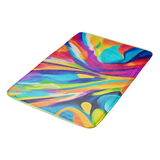 Lebendige Energieexplosion Badematte (Schrägansicht)