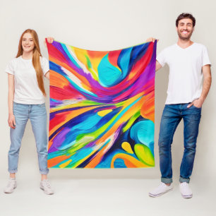 Lebendige Energieexplosion Fleecedecke