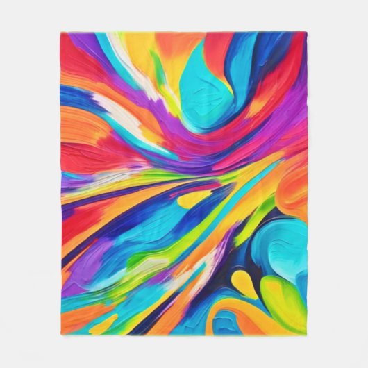 Lebendige Energieexplosion Fleecedecke (Vorderseite)