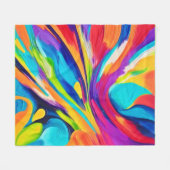 Lebendige Energieexplosion Fleecedecke (Vorderseite (Horizontal))