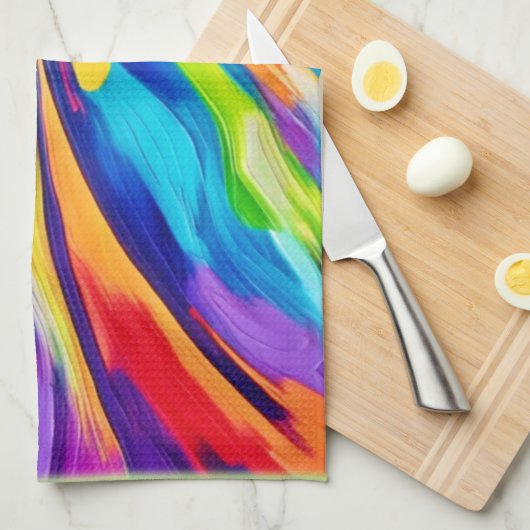 Lebendige Energieexplosion Geschirrtuch (Viertel Falte)