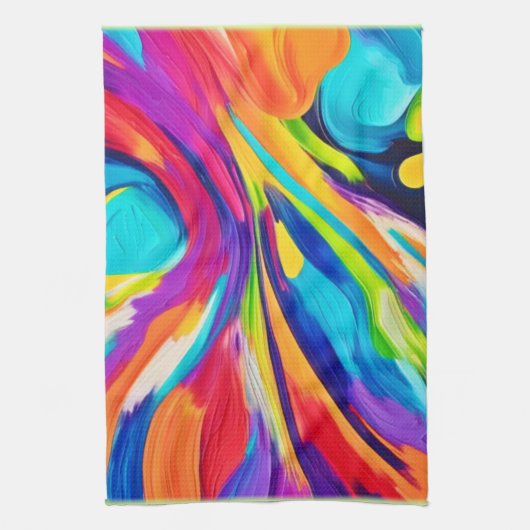 Lebendige Energieexplosion Geschirrtuch (Vertikal)