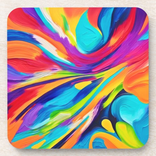 Lebendige Energieexplosion Getränkeuntersetzer (Vorderseite)