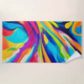 Lebendige Energieexplosion Strandtuch (Vorderseite)