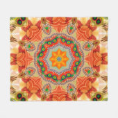 Lebendige Energiefarben: Mandala-Design. Fleecedecke (Vorderseite (Horizontal))