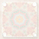 Lebendige Energiefarben: Mandala-Design. Glasuntersetzer (Rückseite)