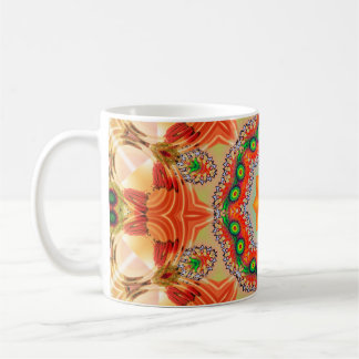 Lebendige Energiefarben: Mandala-Design. Kaffeetasse