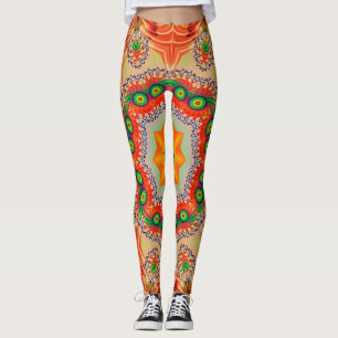 Lebendige Energiefarben: Mandala-Design. Leggings