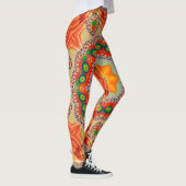 Lebendige Energiefarben: Mandala-Design. Leggings (Rechts)