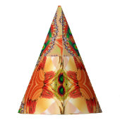 Lebendige Energiefarben: Mandala-Design. Partyhütchen (Rückseite)