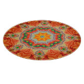 Lebendige Energiefarben: Mandala-Design. Schneidebrett (Ecke)