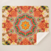 Lebendige Energiefarben: Mandala-Design. Sherpadecke (Vorderseite (Horizontal))