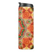 Lebendige Energiefarben: Mandala-Design. Thermosbecher (Nach rechts gedreht)