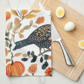 Lebendige Erdig Wasserfarben Vögel - Boho Flair Geschirrtuch (Viertel Falte)