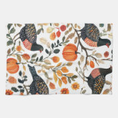 Lebendige Erdig Wasserfarben Vögel - Boho Flair Geschirrtuch (Horizontal)