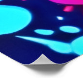 Lebendige Explosion der Farbkunst Poster (Ecke)