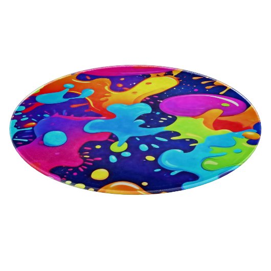 Lebendige Explosion der Farbkunst Schneidebrett (Ecke)