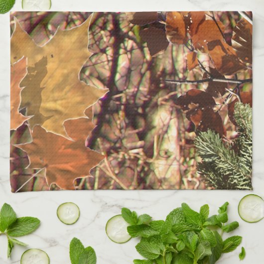 Lebendige Fall Forest Nature Camouflage Dekoration Handtuch (Gefaltet)