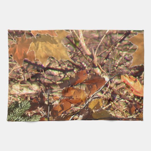 Lebendige Fall Forest Nature Camouflage Dekoration Handtuch (Horizontal)
