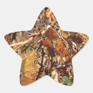 Lebendige Fall Forest Nature Camouflage Dekoration Stern-Aufkleber