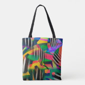 lebendige Farb-Misch-Digitalmuster-Design hergeste Tasche (Rückseite)