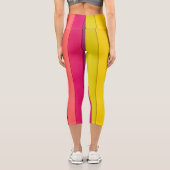 Lebendige Farbästhetik Muster Capri Leggings (Rückseite)