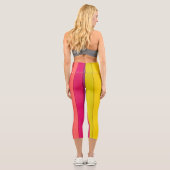 Lebendige Farbästhetik Muster Capri Leggings (Rückseite)