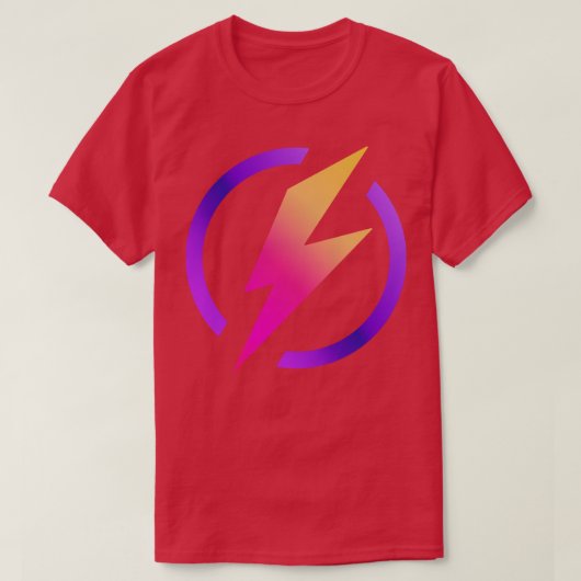 Lebendige Farben Blitz T-Shirt (Design vorne)