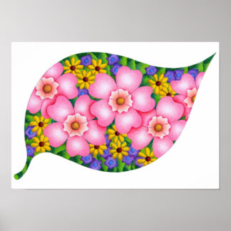 Lebendige Farben der Blumen. Poster