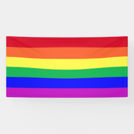 Lebendige Farben Gay Pride Flagge Regenbogen Strei Banner