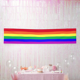 Lebendige Farben LGBTQ+ Gay Pride Regenbogenstreif Banner