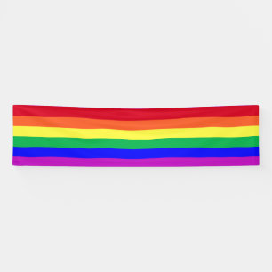 Lebendige Farben LGBTQ Stolz Regenbogenstreifen Pa Banner