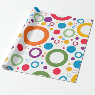 Lebendige Farben Ringe  Geschenkpapier