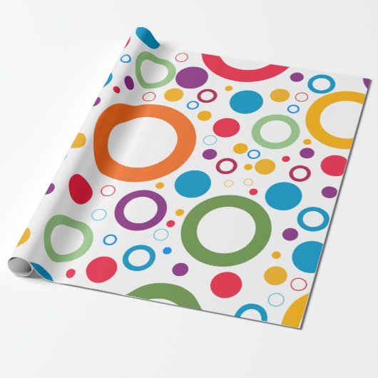 Lebendige Farben Ringe Geschenkpapier (Ungerollt)