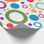 Lebendige Farben Ringe Geschenkpapier (Ecke)