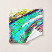 Lebendige Farben - Rustikal und grob wie Raub Badhandtuch Set (Waschlappen)